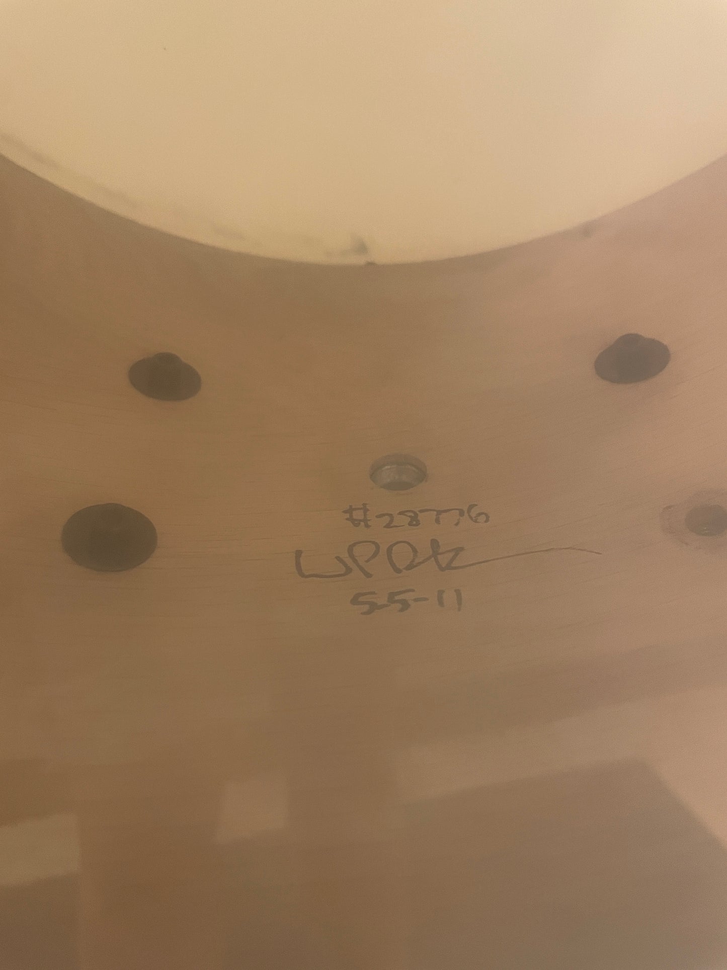 Pork Pie 8X14 Maple/Oak Snare Drum High Gloss Black 2011