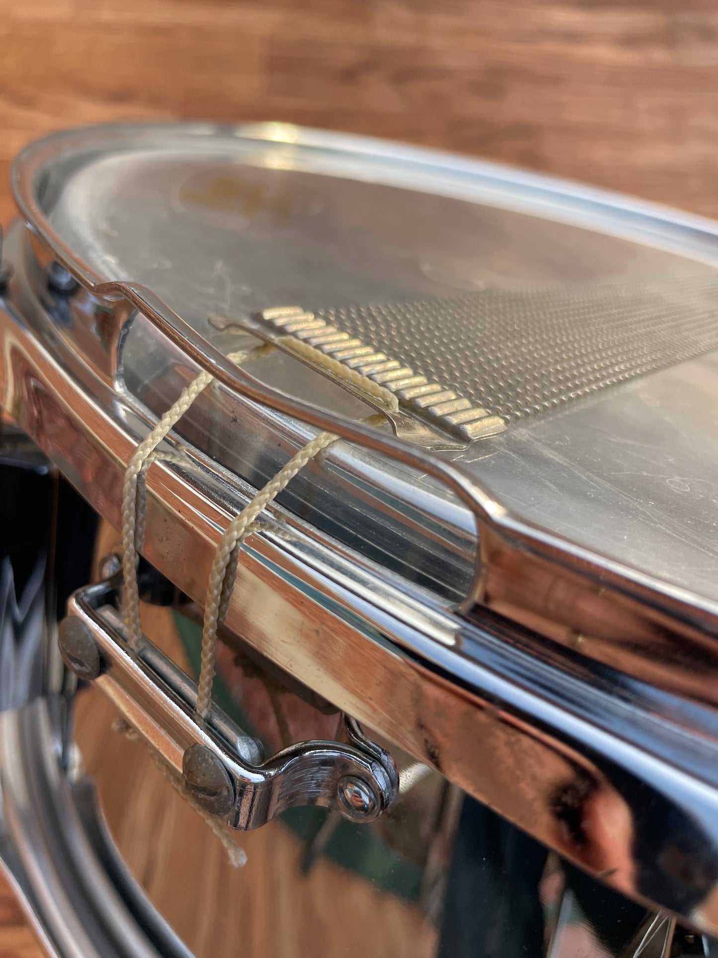 1970s Premier 5.5x14 Model 1005 Snare Drum Chrome Over Steel Made in England