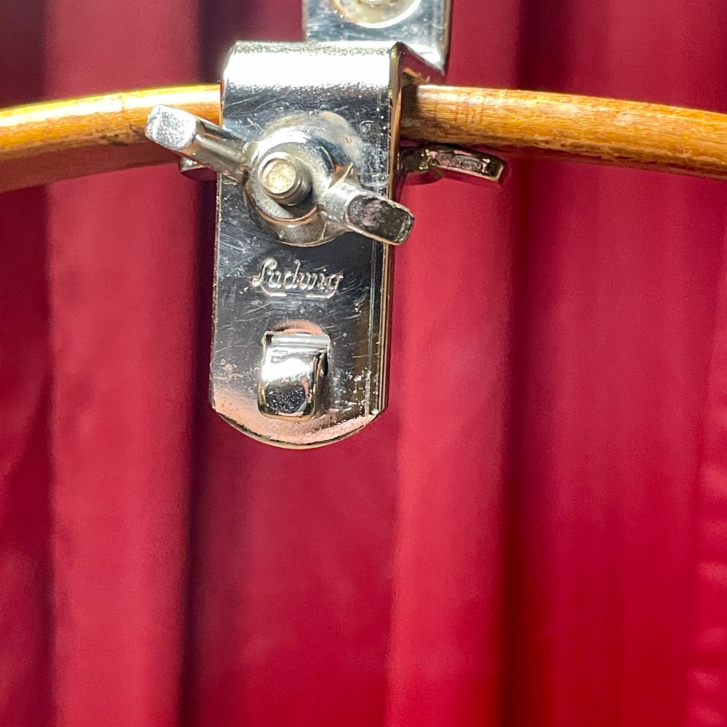 1960s Ludwig Hoop Clip Mount Tom Holder Dimond Plate No. 45NC "Clipper"