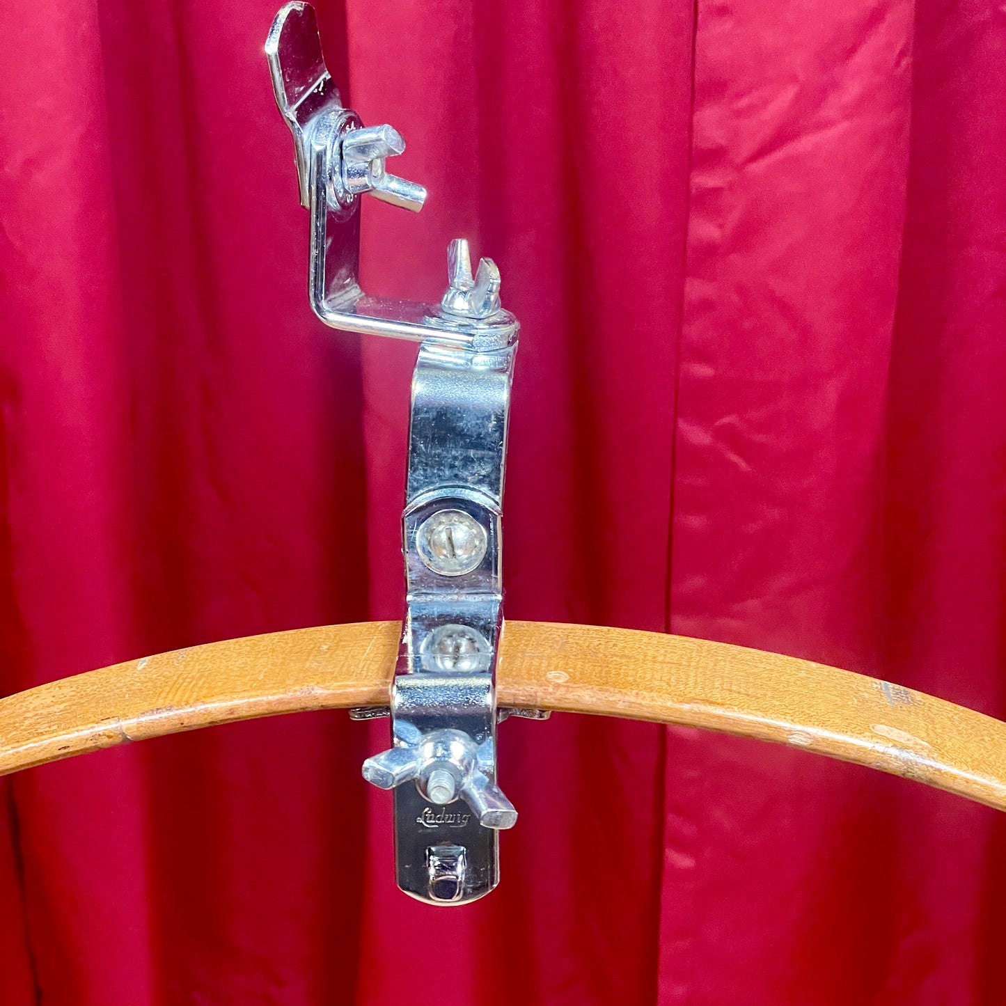 1960s Ludwig Hoop Clip Mount Tom Holder Dimond Plate No. 45NC "Clipper"