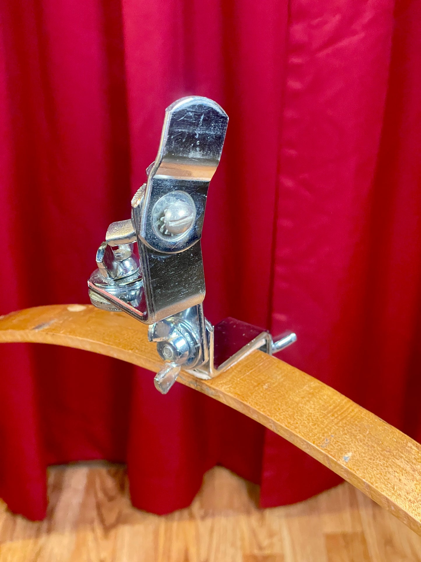 1960s Ludwig Hoop Clip Mount Tom Holder Dimond Plate No. 45NC "Clipper"