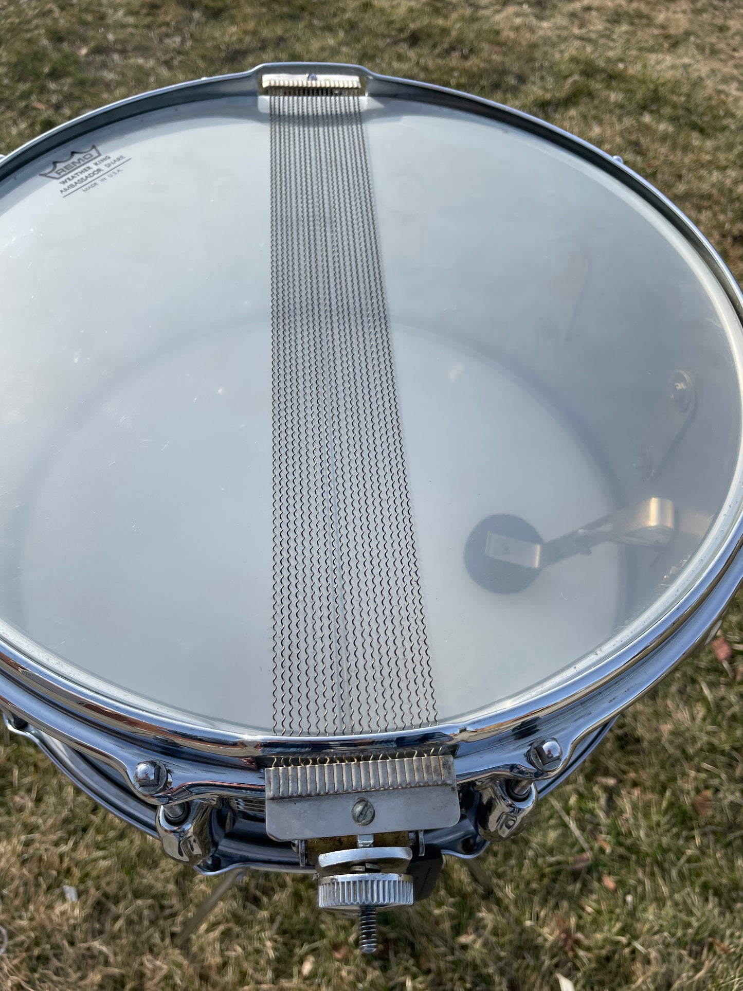 1960s Slingerland 6.5x14 Super Sound King No. 121 Snare Drum COB Chrome Over Brass
