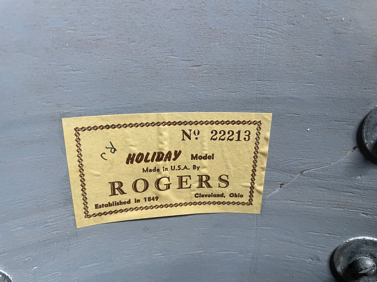 1960s Rogers Holiday 9x13 Tom Drum Single White Marine Pearl Cleveland