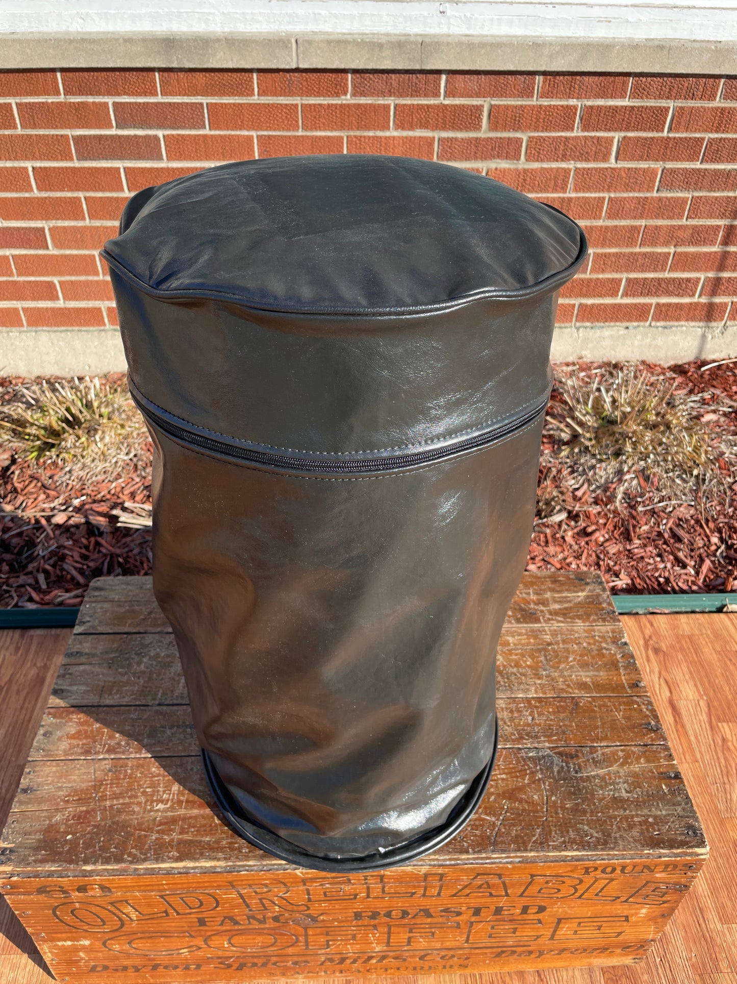 1970s Ludwig Amber Vistalite Canister Throne