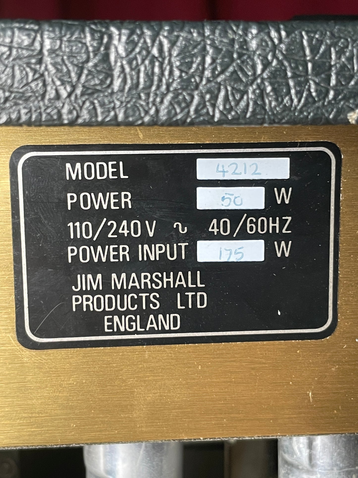 1984 Marshall JCM800 50W Lead 2x12 Tube Combo Amplifier Model 4212