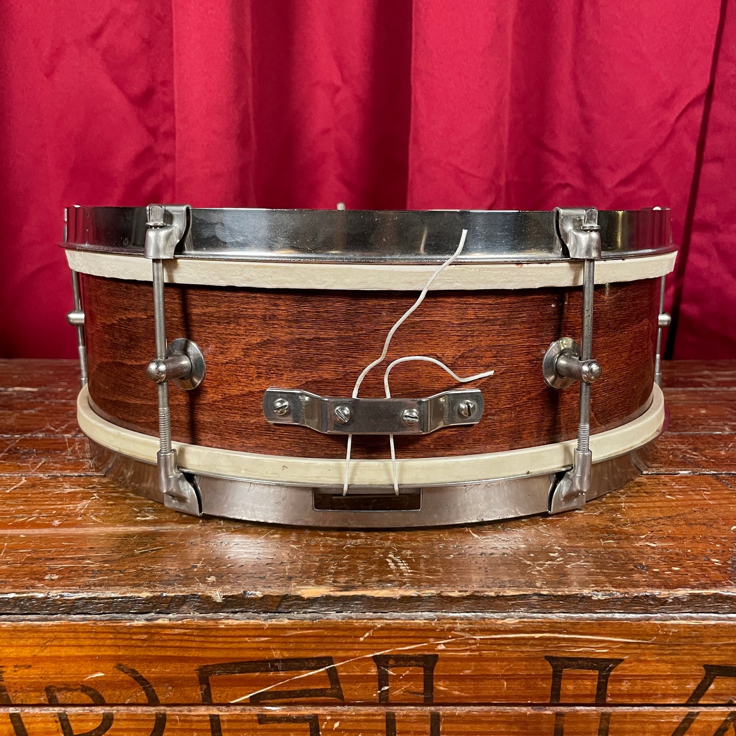 1950s Kent 191P 5x14 Single Tension Snare Drum Mahogany Stain 2-Ply Maple