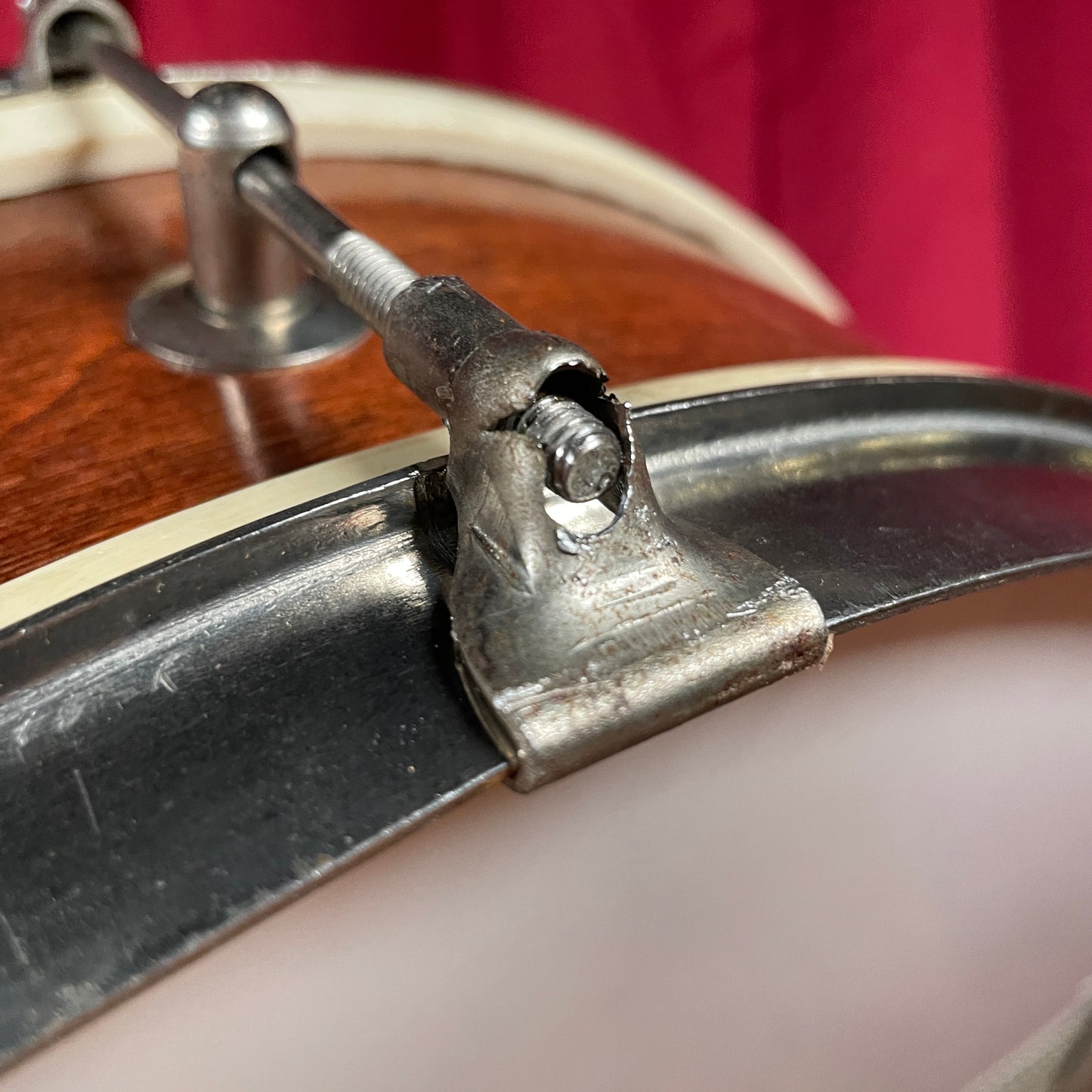 1950s Kent 191P 5x14 Single Tension Snare Drum Mahogany Stain 2-Ply Maple