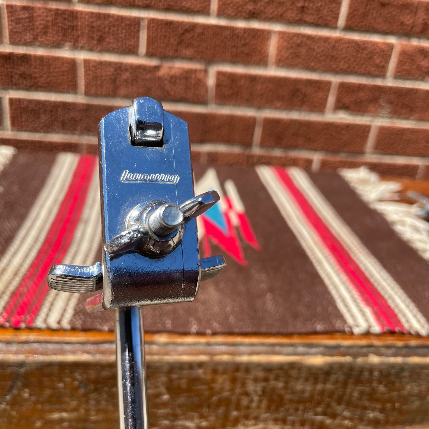 1960s Ludwig 4" Cow Bell No. 128 w/ Cowbell Holder No. 133 Script Logo