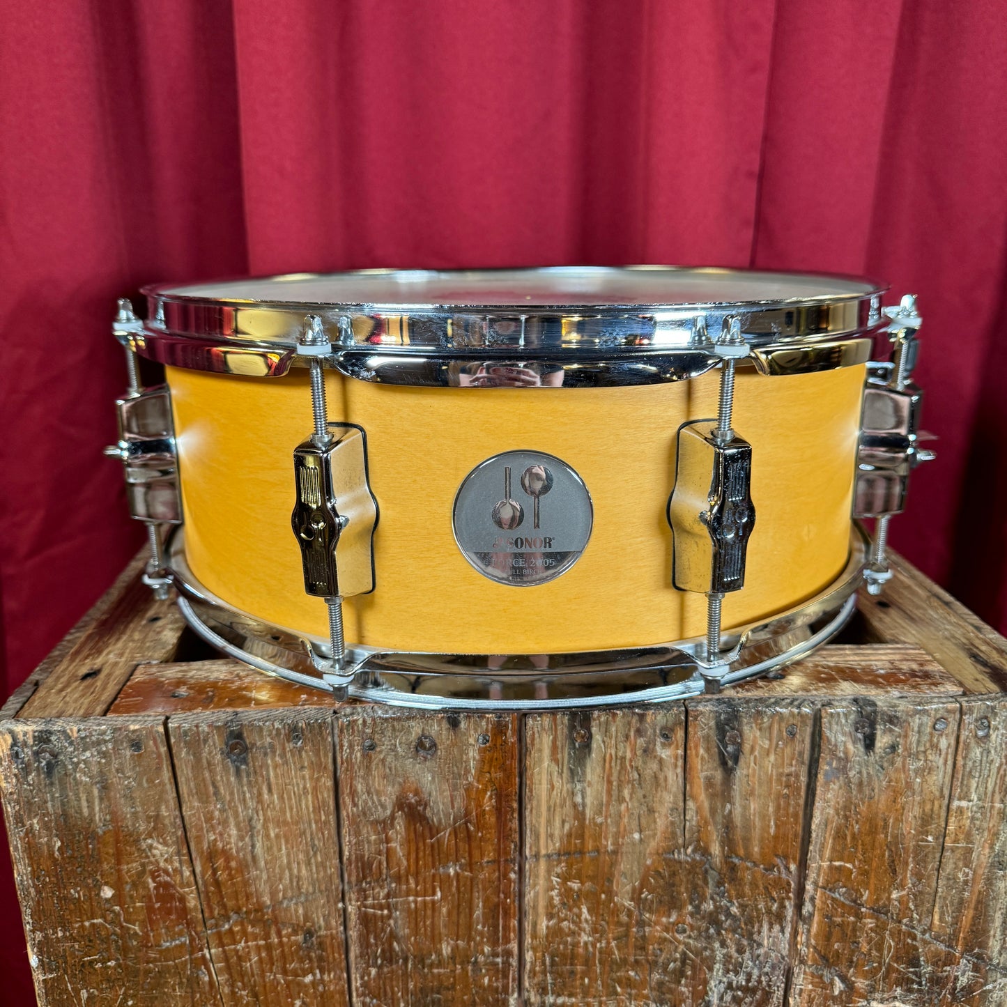 Sonor 5.5x14 Force 2005 Full Birch Snare Drum Natural