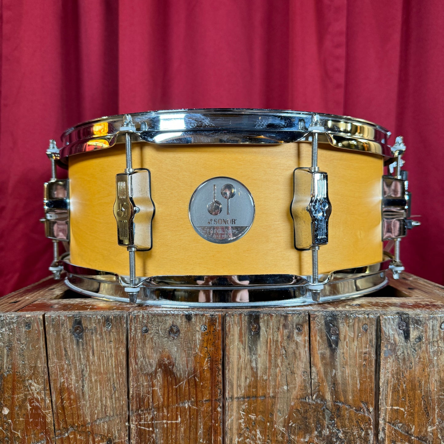 Sonor 5.5x14 Force 2005 Full Birch Snare Drum Natural