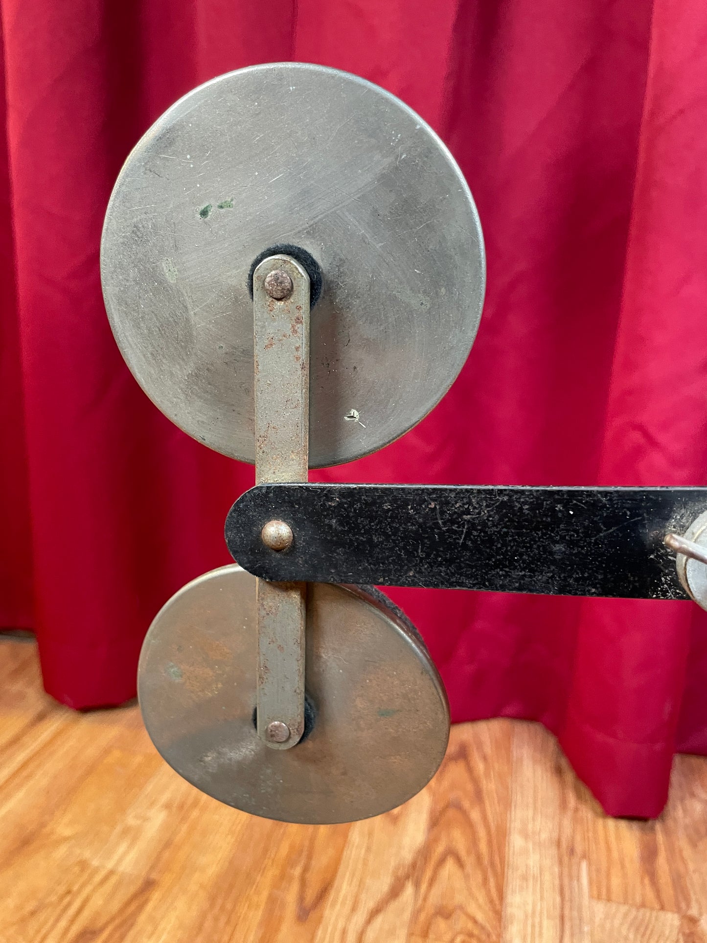 1930s Ludwig No. 668 Pressure Adjustable Bass Drum Muffler External Dual Felt Double