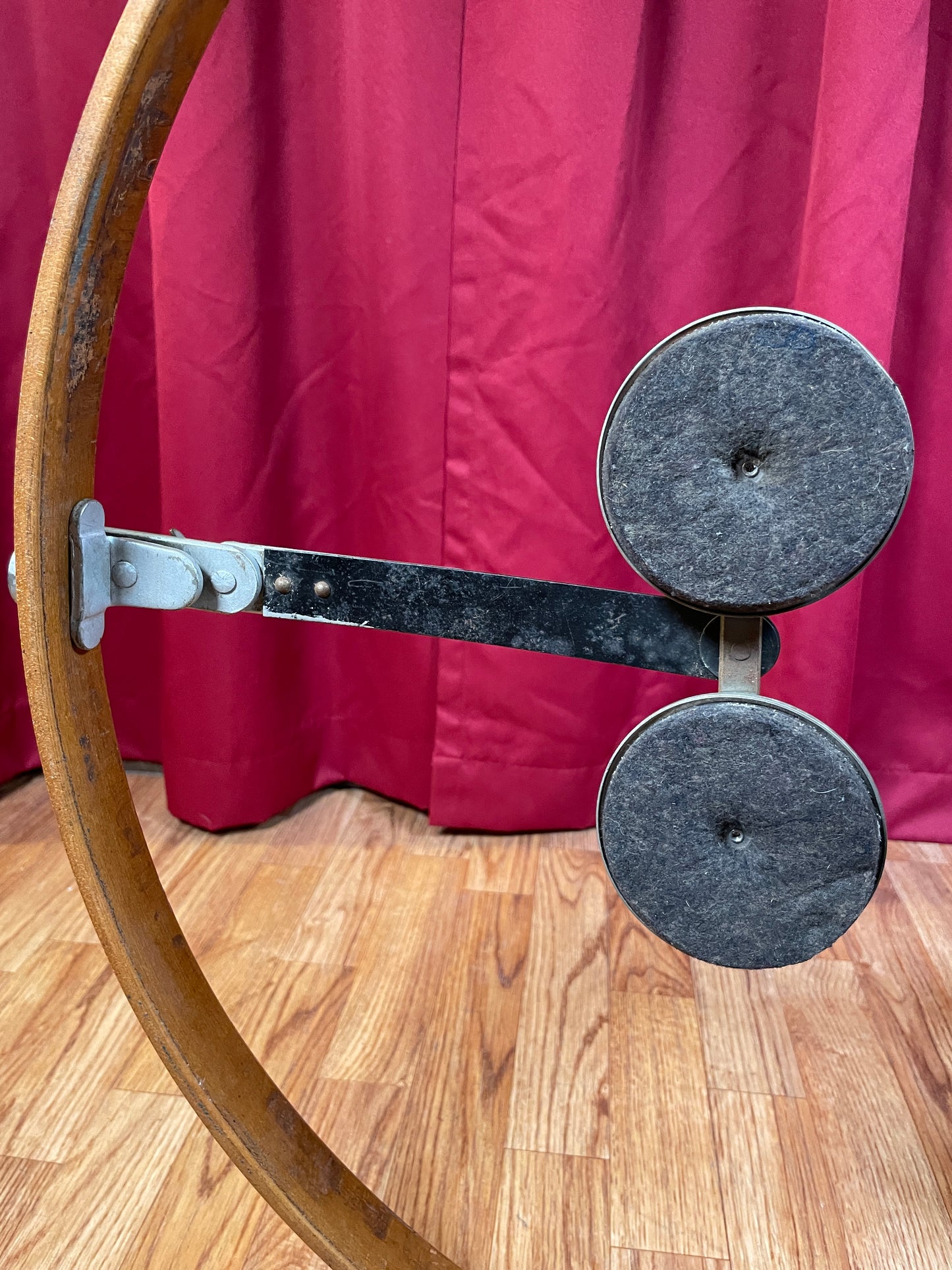 1930s Ludwig No. 668 Pressure Adjustable Bass Drum Muffler External Dual Felt Double