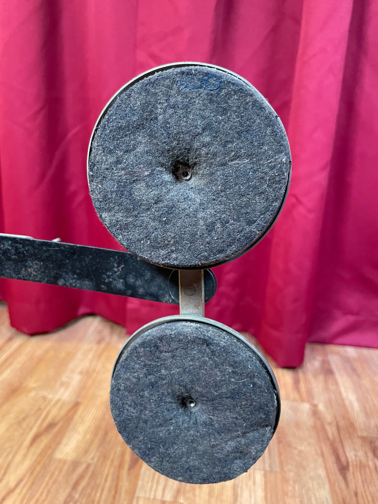 1930s Ludwig No. 668 Pressure Adjustable Bass Drum Muffler External Dual Felt Double