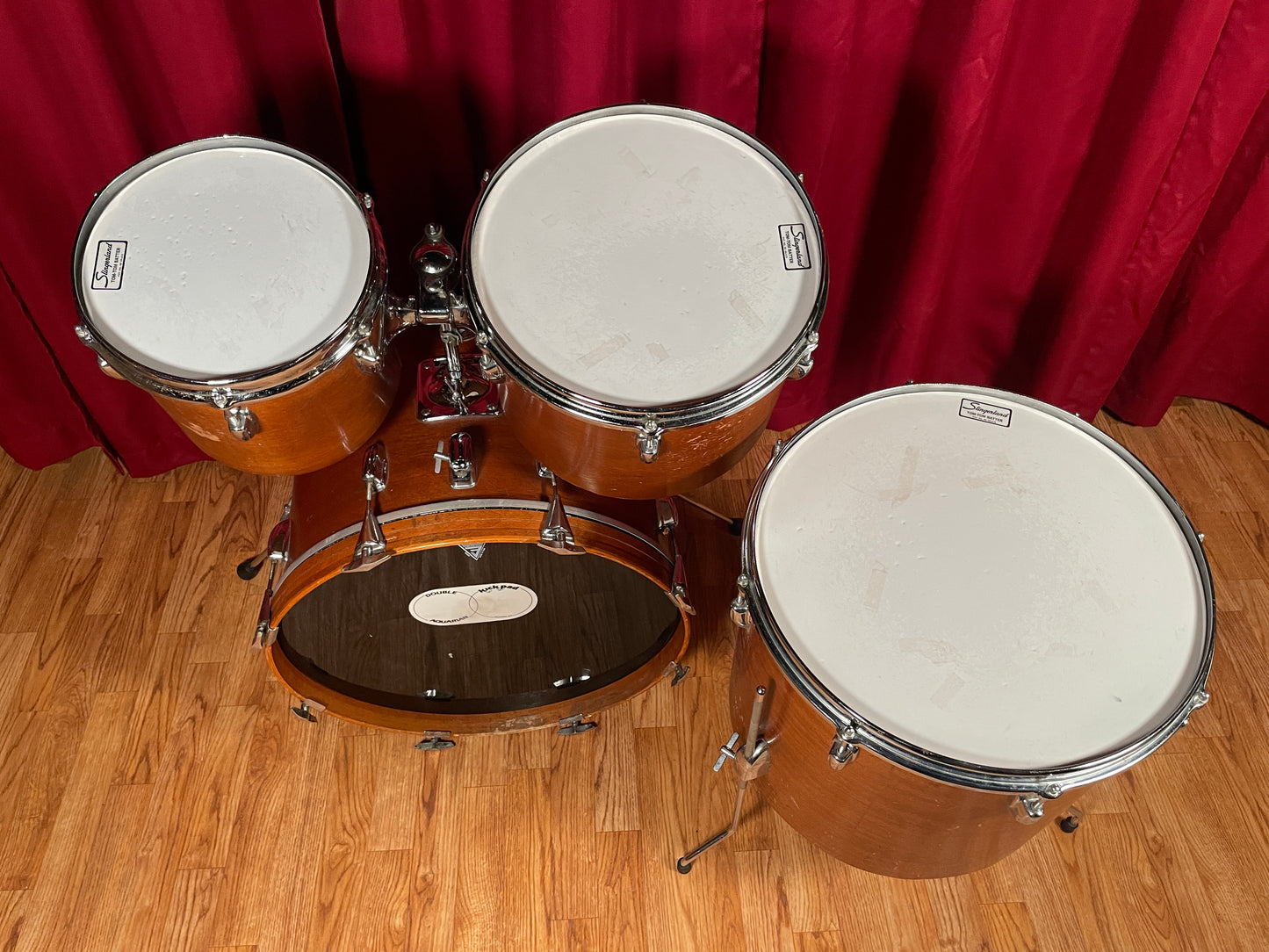 1970s Slingerland Modern Combo No. 75N Drum Set Mahogany 20/10/13/16 Concert Tom