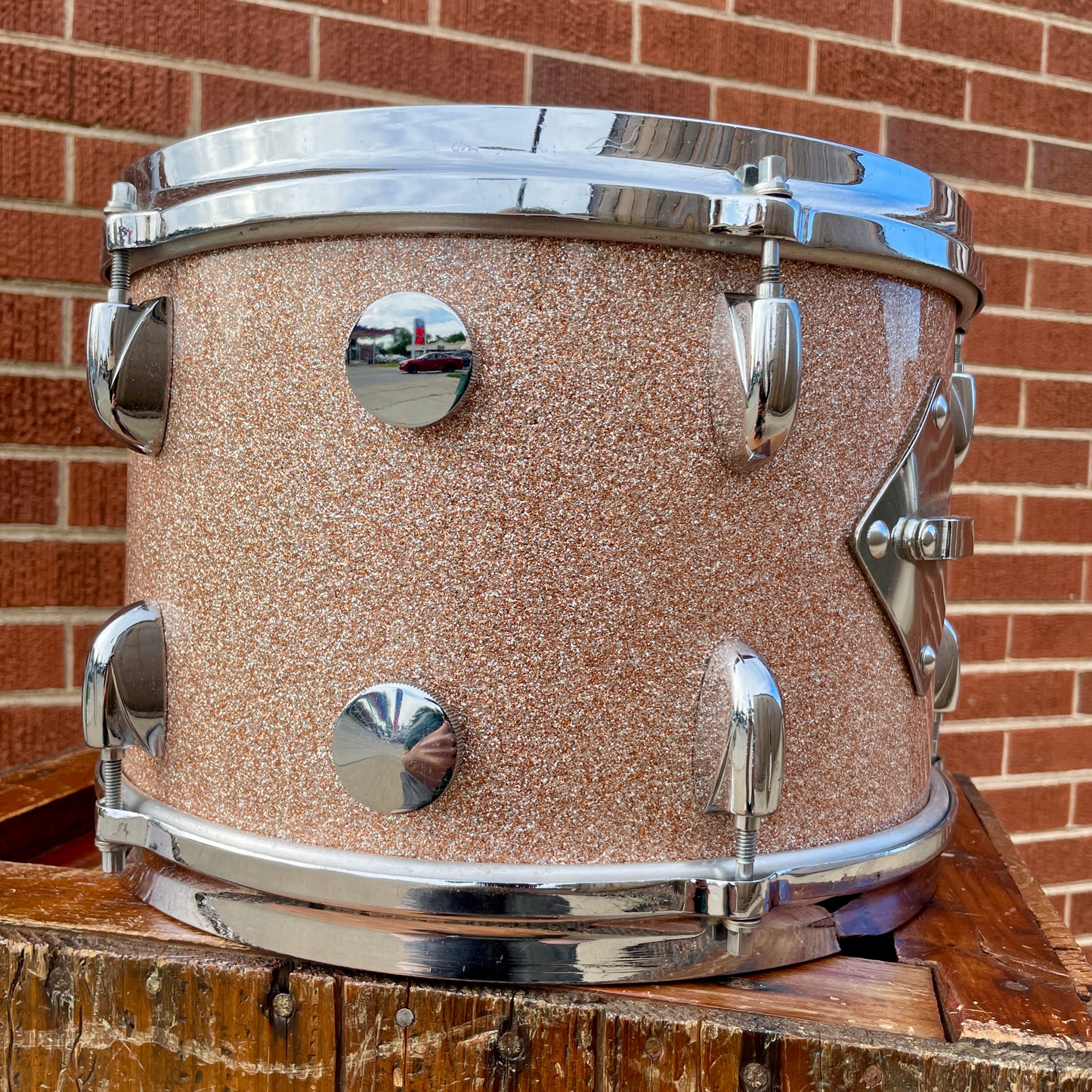 1960s Gretsch 8x12 Tom Drum Champagne Sparkle