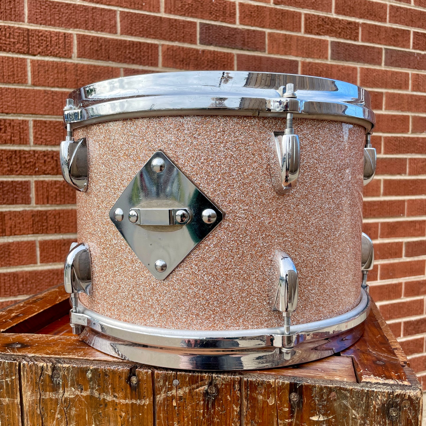 1960s Gretsch 8x12 Tom Drum Champagne Sparkle
