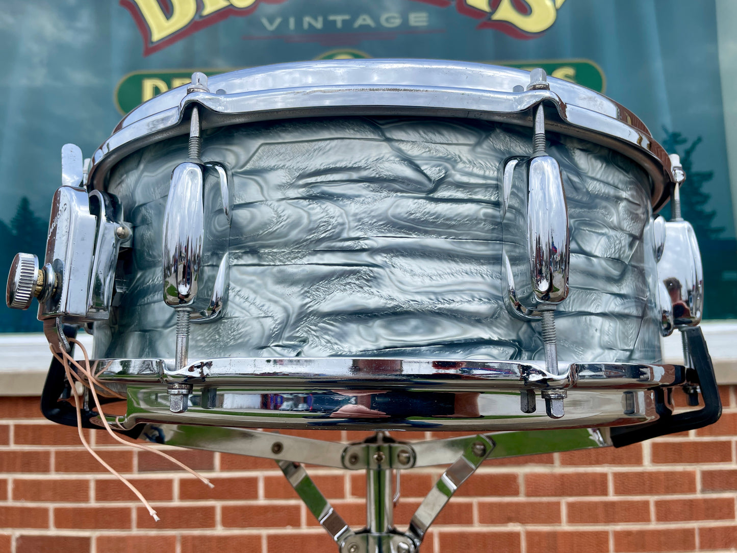 1966 Slingerland 5.5x14 Artist Model Snare Drum Sky Blue Pearl 8 Lug