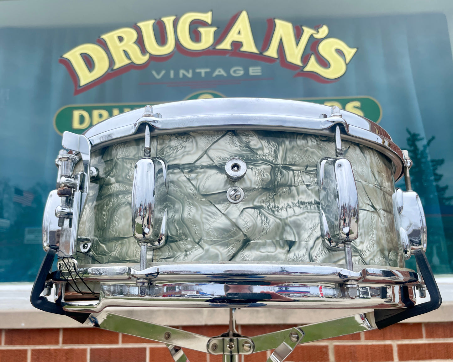 1959 Slingerland 5.5x14 Hollywood Ace No. 146 Snare Drum Sky Blue Pearl