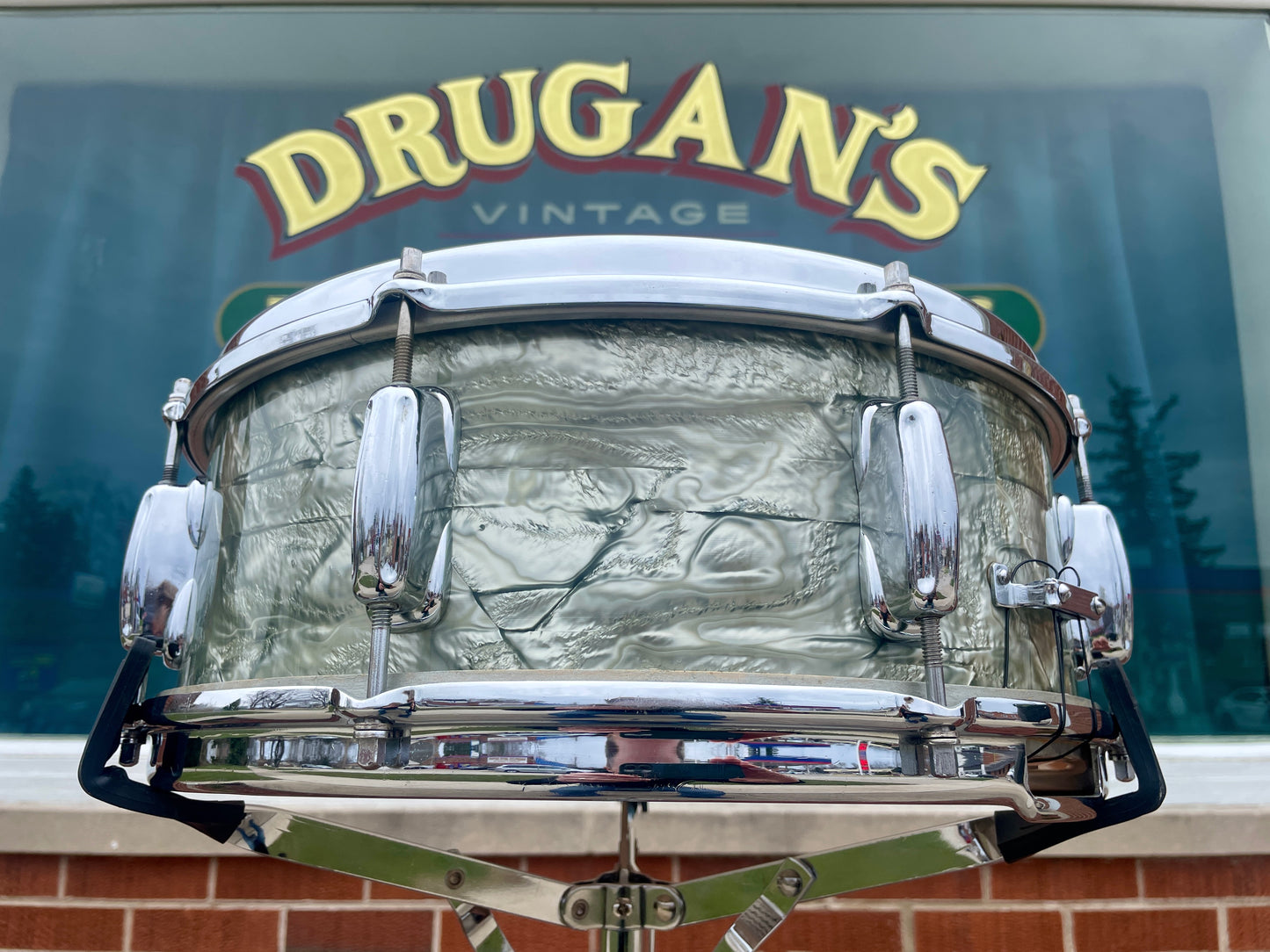 1959 Slingerland 5.5x14 Hollywood Ace No. 146 Snare Drum Sky Blue Pearl