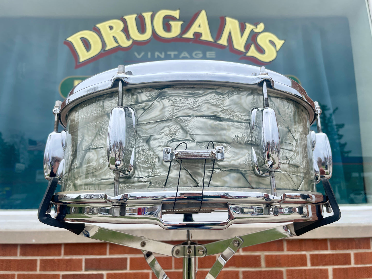 1959 Slingerland 5.5x14 Hollywood Ace No. 146 Snare Drum Sky Blue Pearl