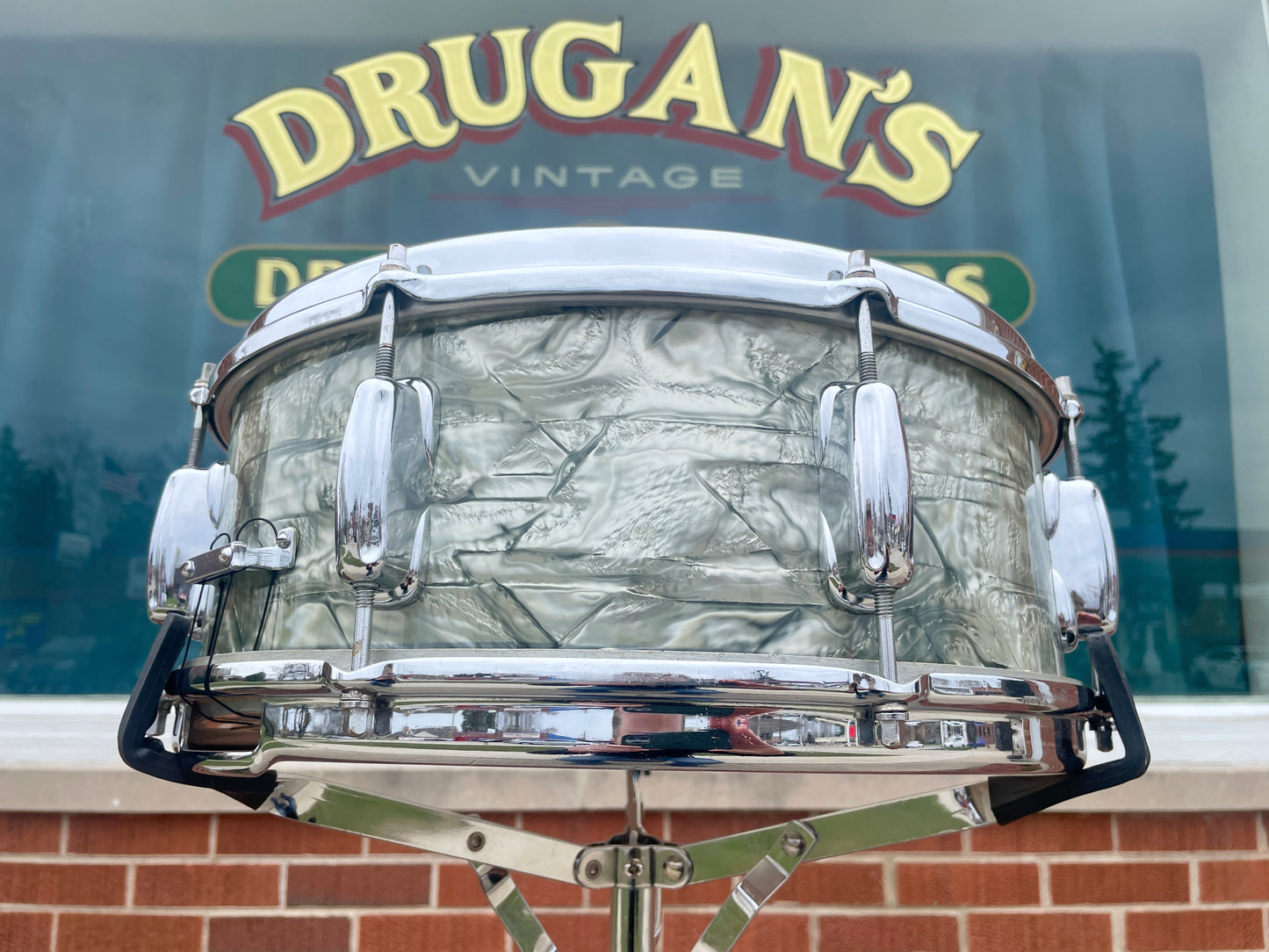 1959 Slingerland 5.5x14 Hollywood Ace No. 146 Snare Drum Sky Blue Pearl