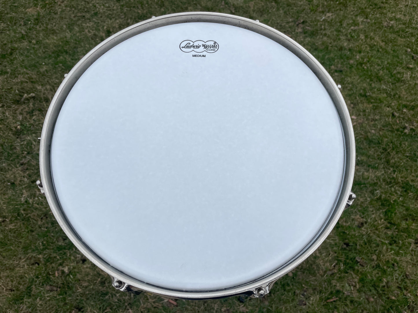 1963 Ludwig Jazz Festival 5x14 No. 908P Snare Drum Sky Blue Pearl Pre-Serial COB