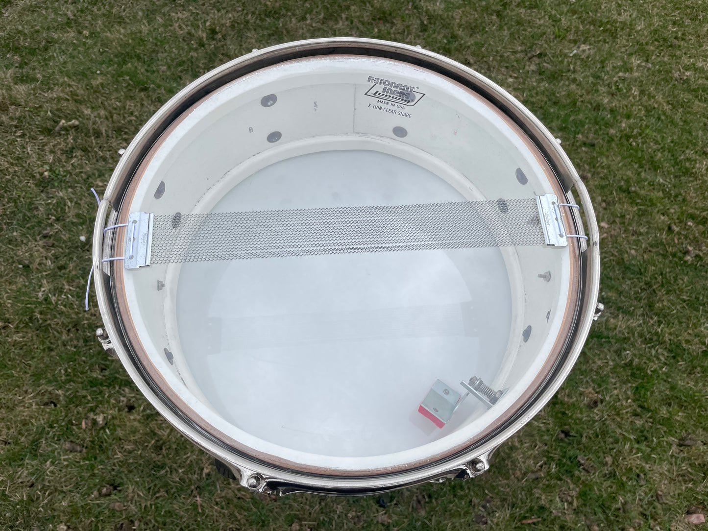 1963 Ludwig Jazz Festival 5x14 No. 908P Snare Drum Sky Blue Pearl Pre-Serial COB