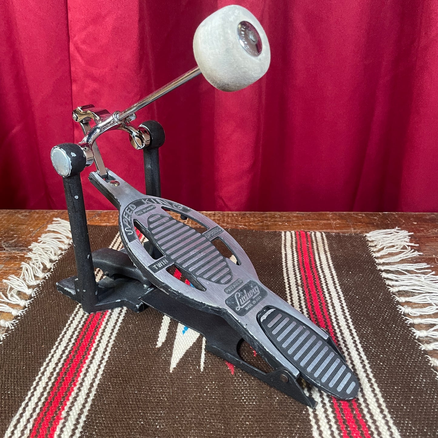 Ludwig L201 Black/Silver Speed King Bass Drum Pedal 2001-2014 Made In USA