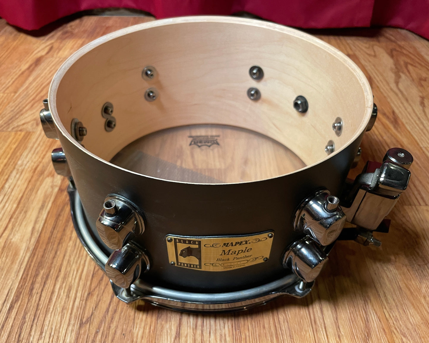 Mapex Black Panther Traditional Maple 5.5x10 Snare Drum Flat Black ML0550FB