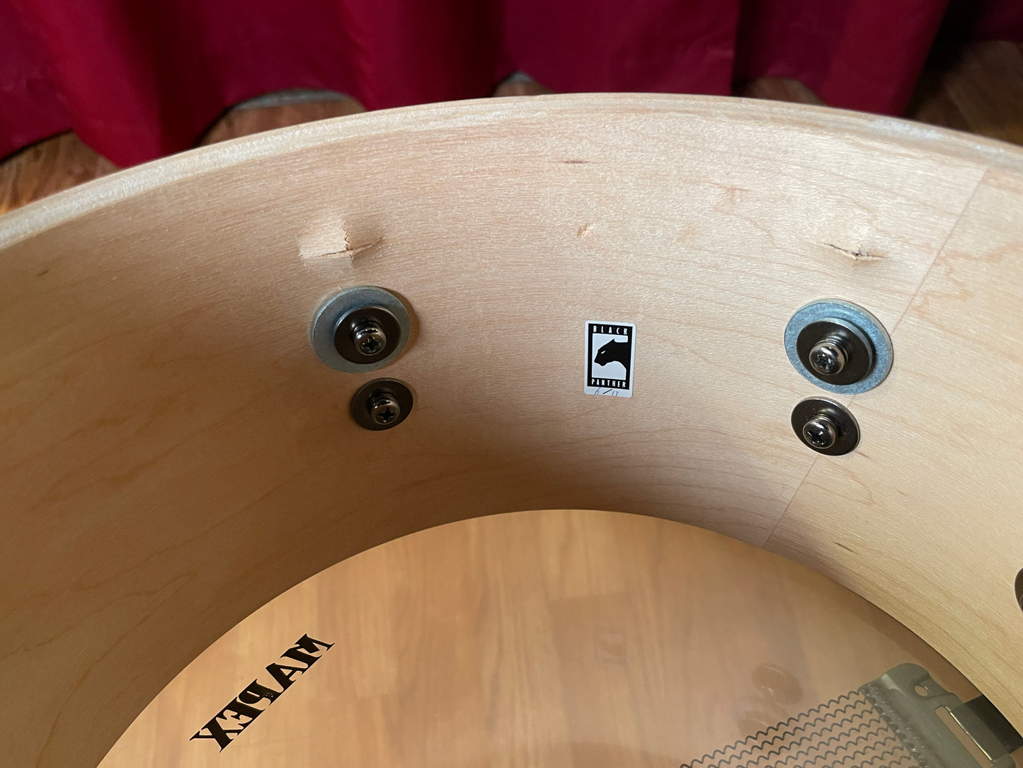 Mapex Black Panther Traditional Maple 5.5x10 Snare Drum Flat Black ML0550FB