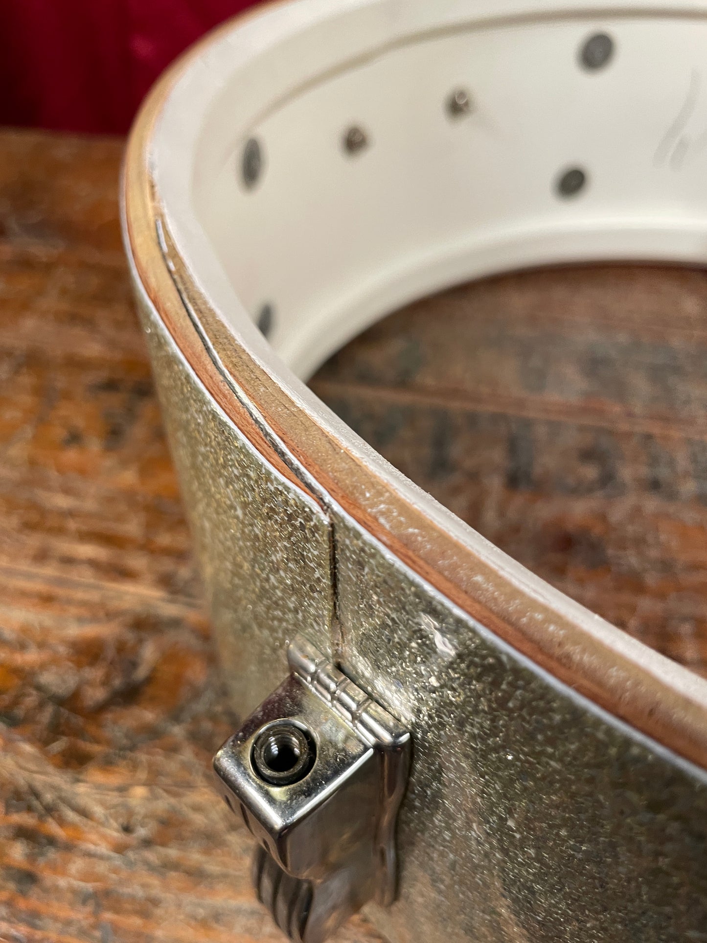 1965 Ludwig 5x14 Pioneer Snare Drum Silver Sparkle