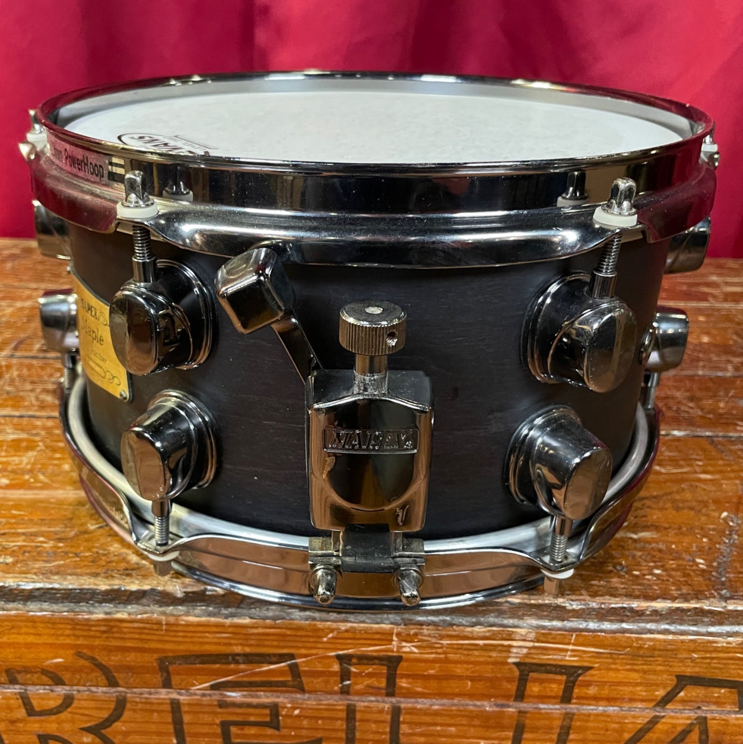Mapex Black Panther Traditional Maple 5.5x10 Snare Drum Flat Black ML0550FB