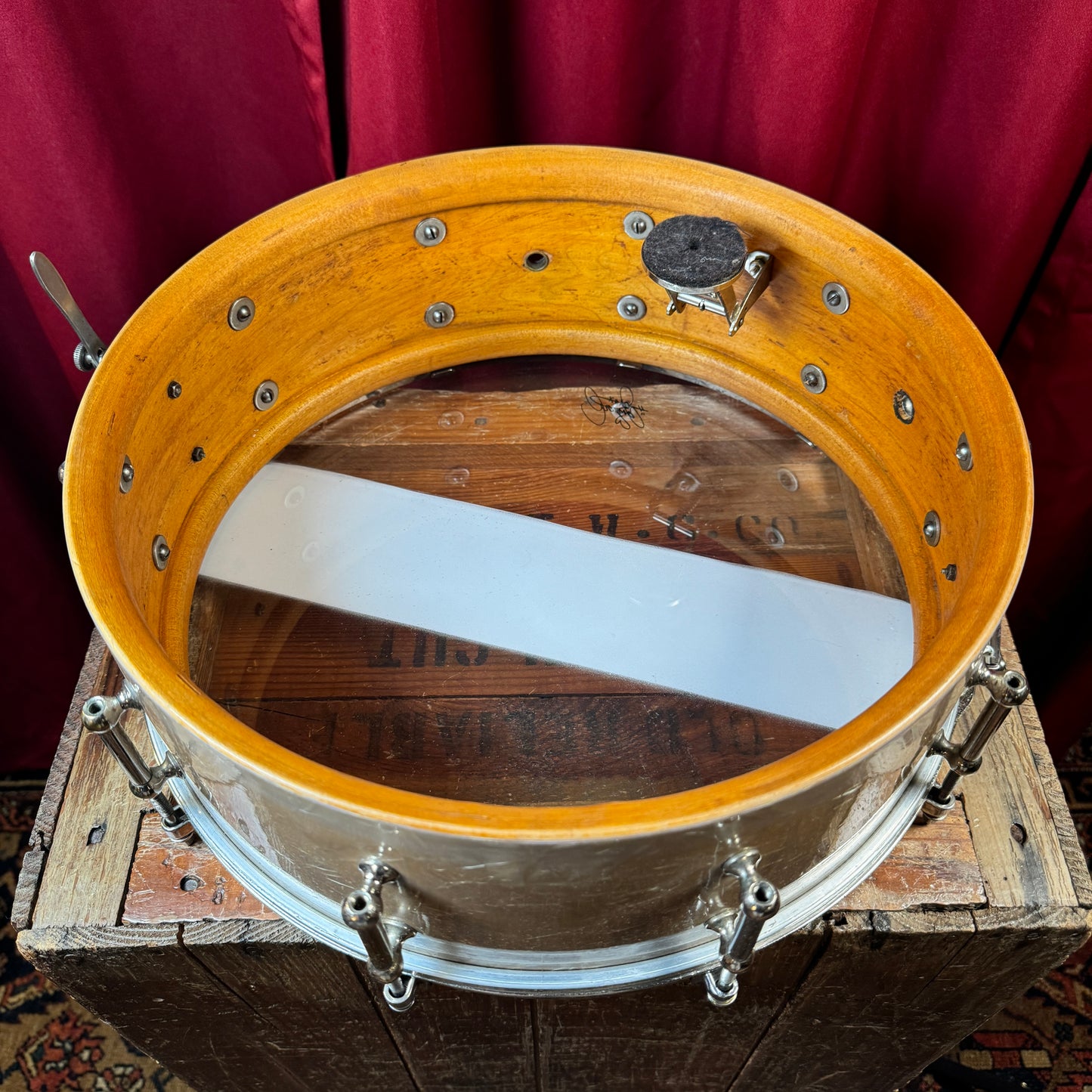 1920s Ludwig & Ludwig Professional 5x14 Solid Shell Snare Drum Lavender Pearl