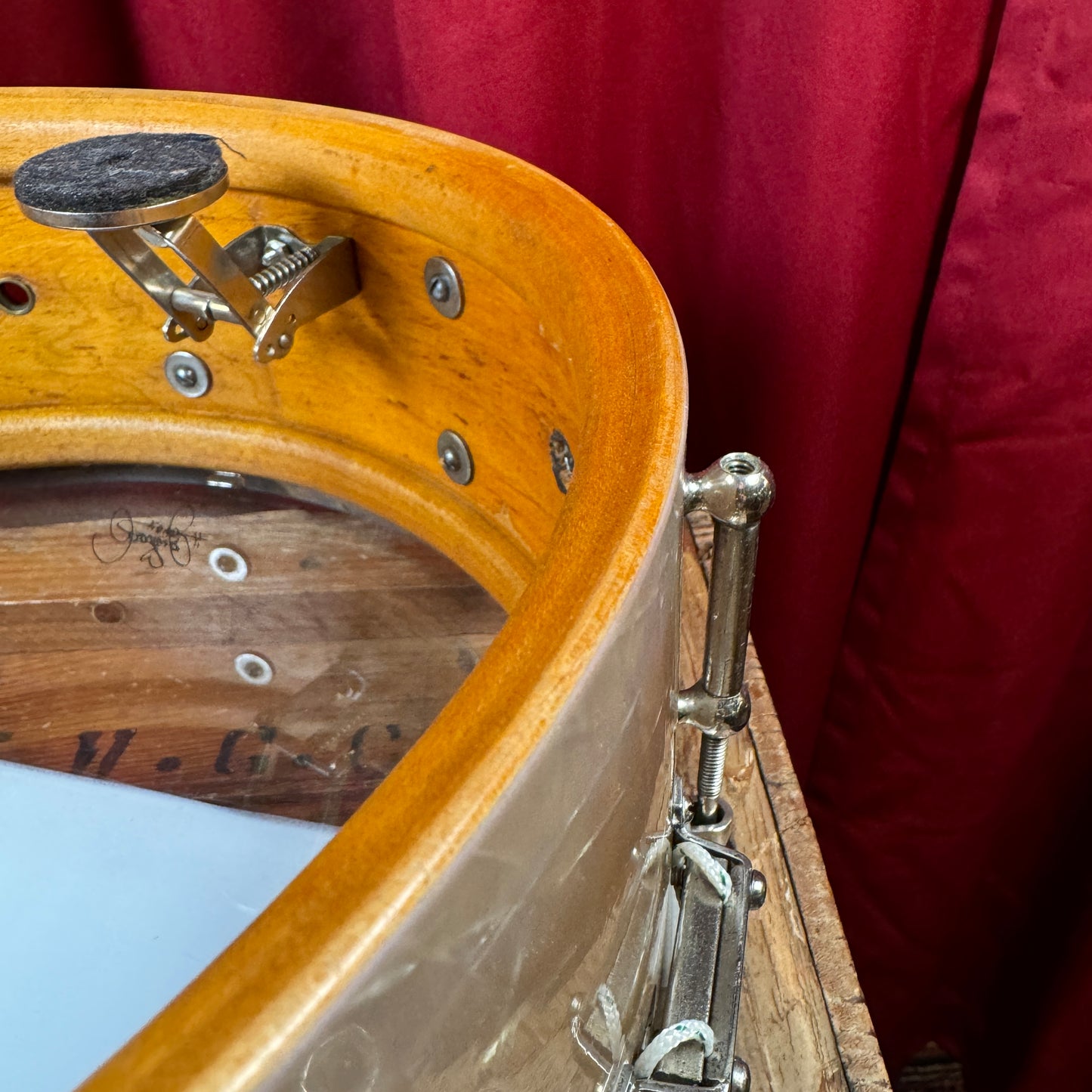 1920s Ludwig & Ludwig Professional 5x14 Solid Shell Snare Drum Lavender Pearl