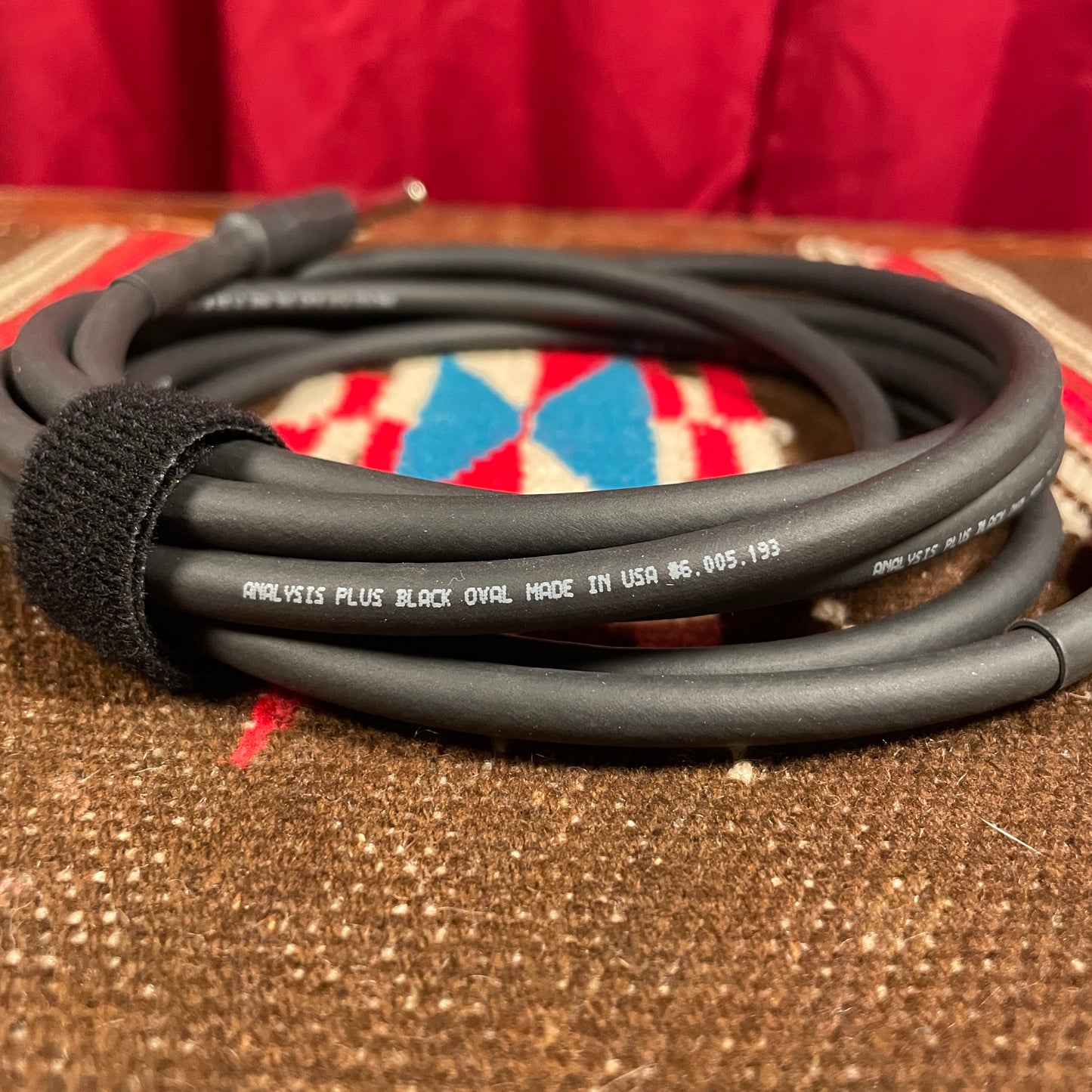 Analysis Plus Black Oval Instrument Cable 10 Foot Straight to Straight