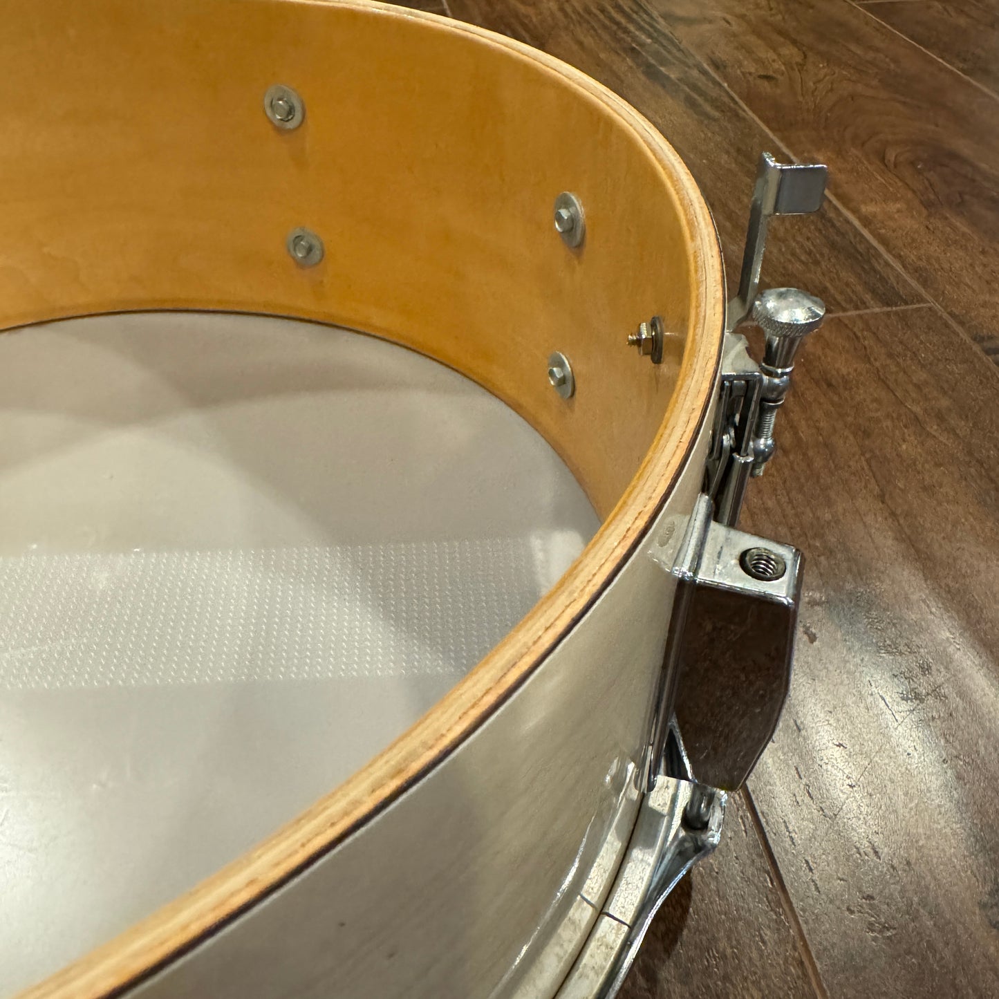 1970s Ludwig Educator 5x14 8 Lug Snare Drum Maple Cortex