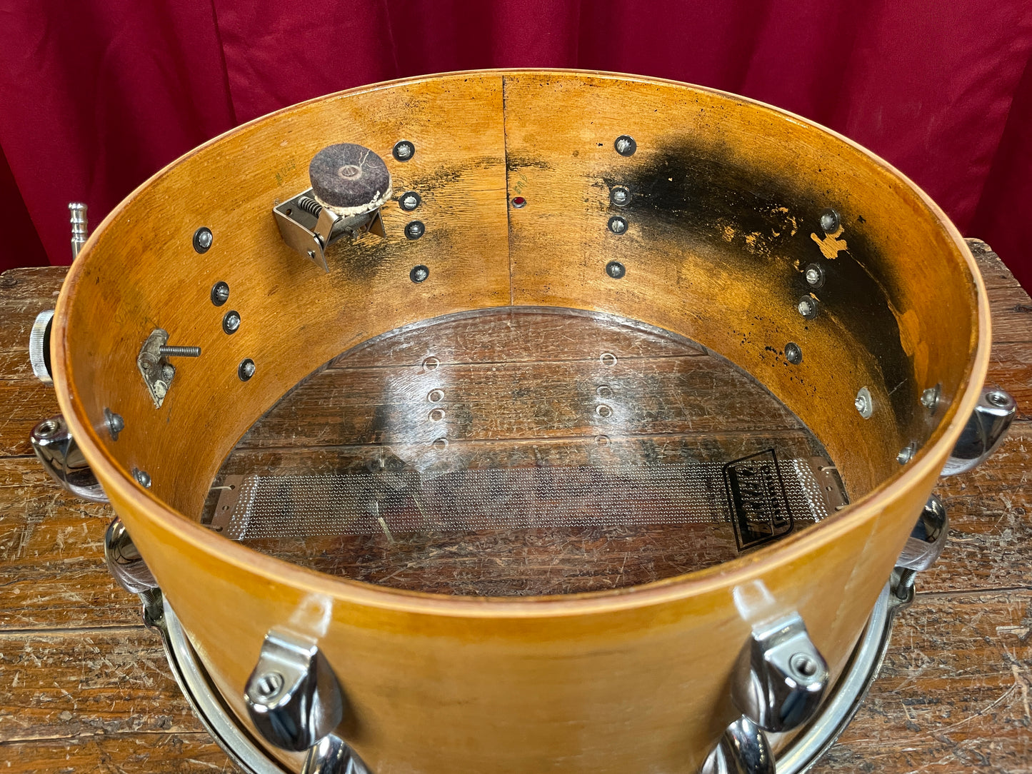 1950s Gretsch Broadkaster Standard 6.5x14 Snare Drum Natural Maple