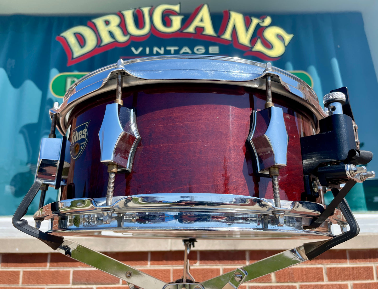 Fibes 5.5x13 Jasper Maple Snare Drum Dark Cherry Austin Era