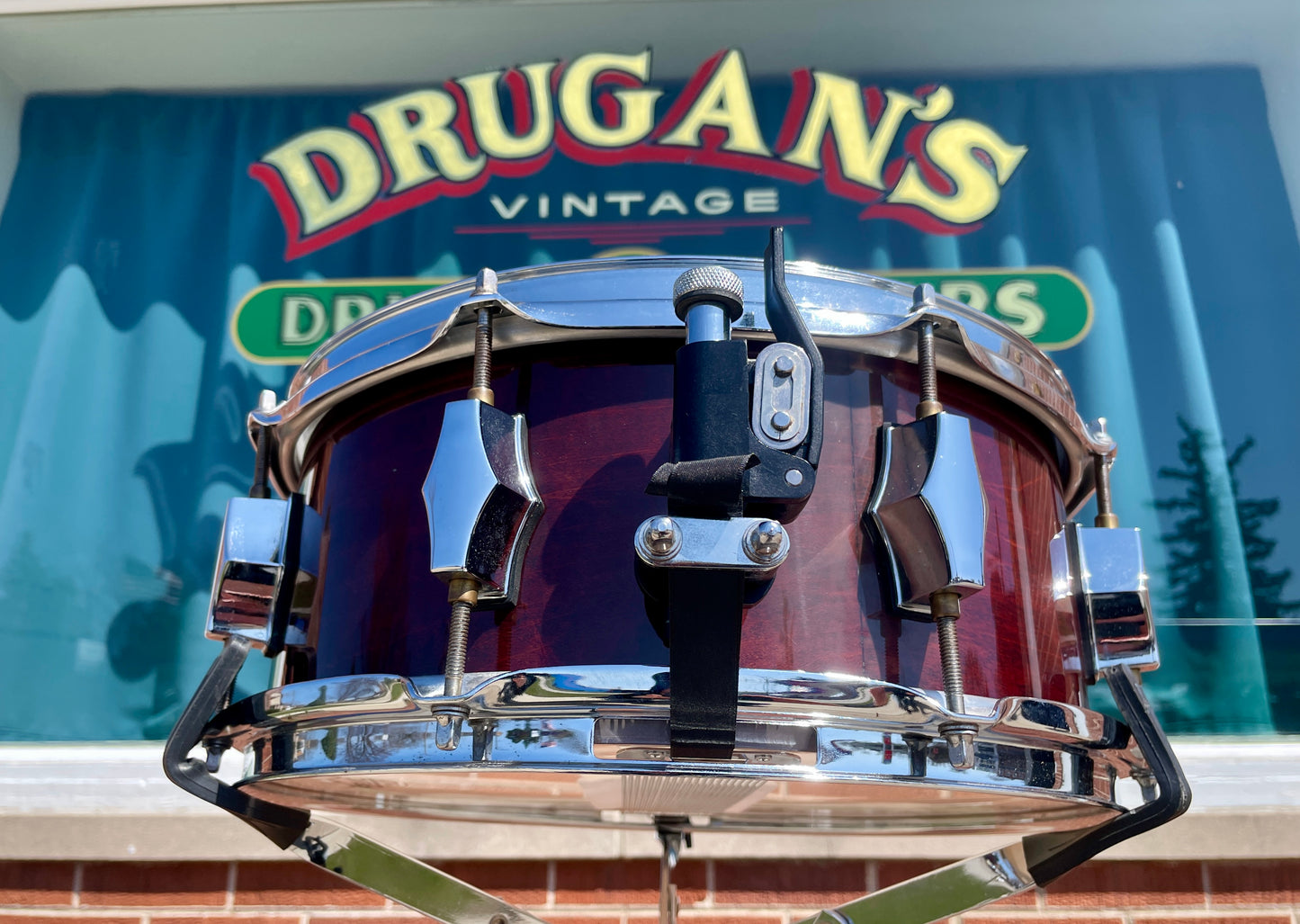 Fibes 5.5x13 Jasper Maple Snare Drum Dark Cherry Austin Era