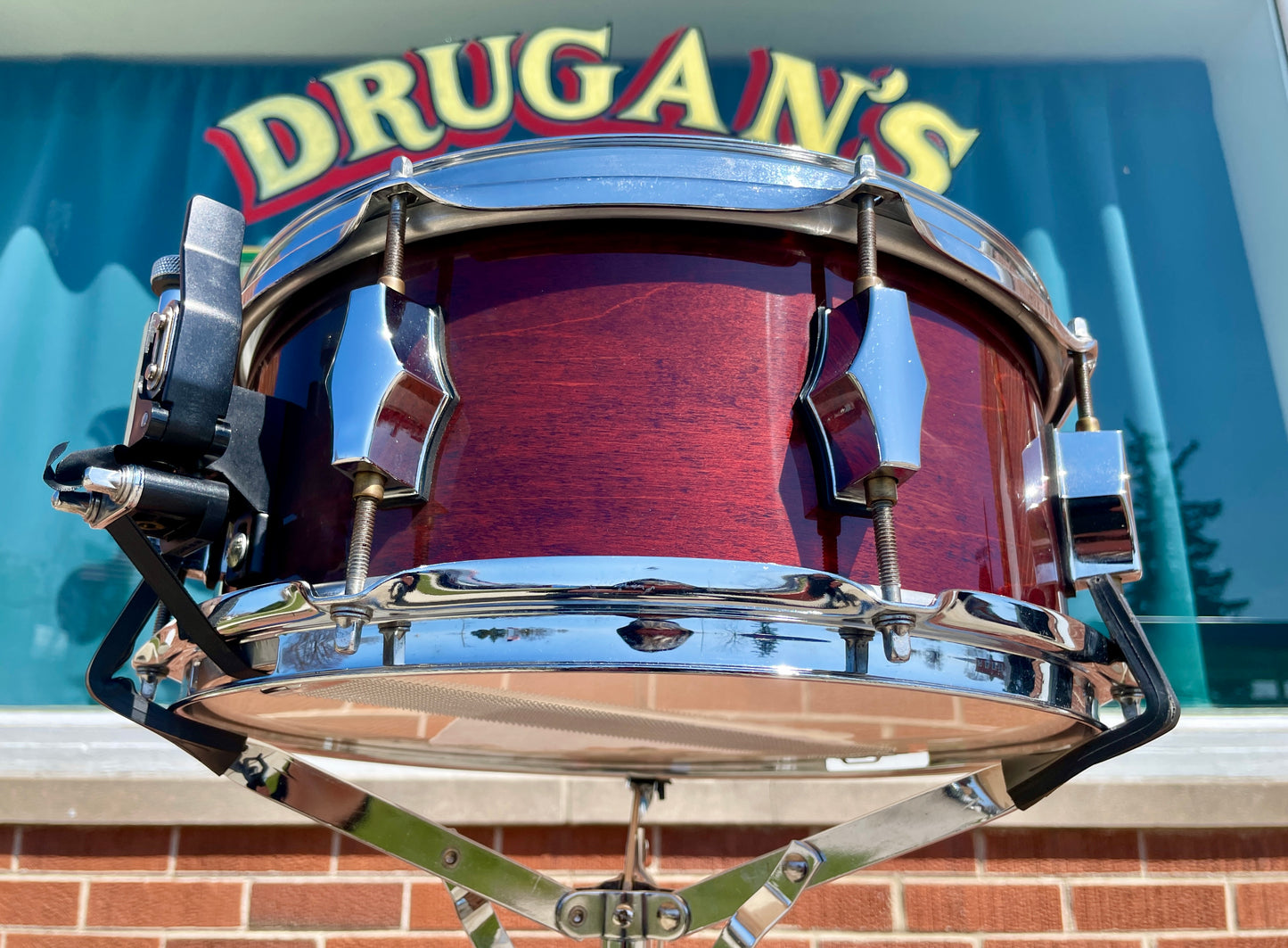 Fibes 5.5x13 Jasper Maple Snare Drum Dark Cherry Austin Era