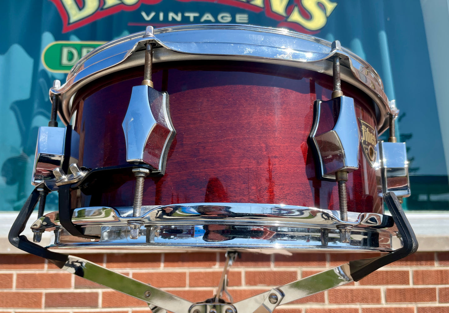 Fibes 5.5x13 Jasper Maple Snare Drum Dark Cherry Austin Era