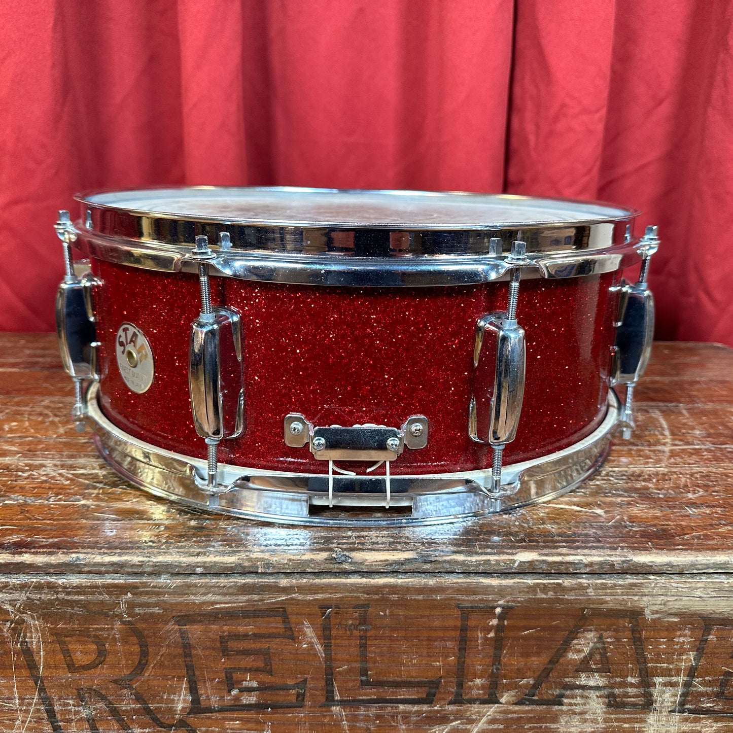 Vintage Star 5x14 Snare Drum Red Sparkle MIJ Tama Japan