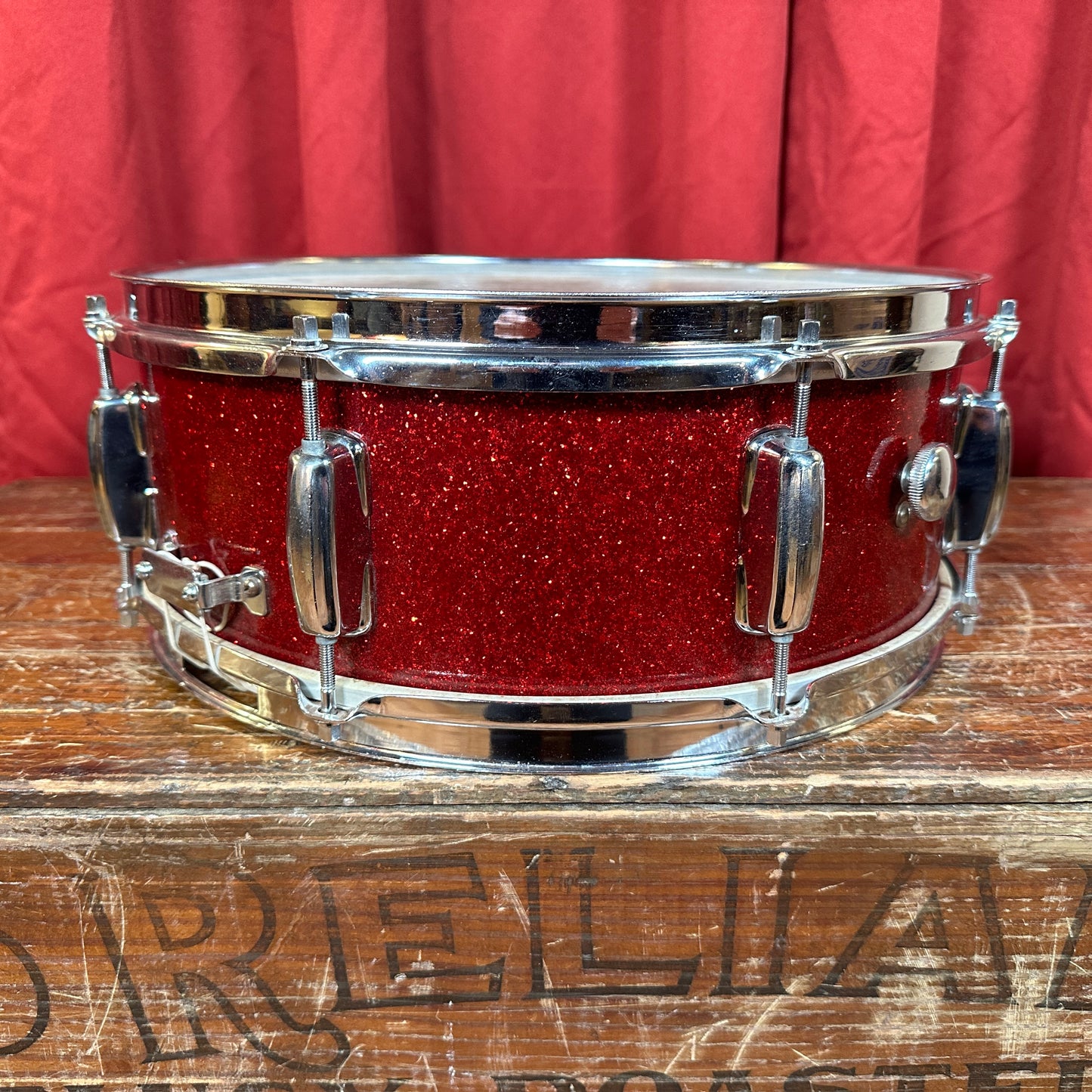 Vintage Star 5x14 Snare Drum Red Sparkle MIJ Tama Japan