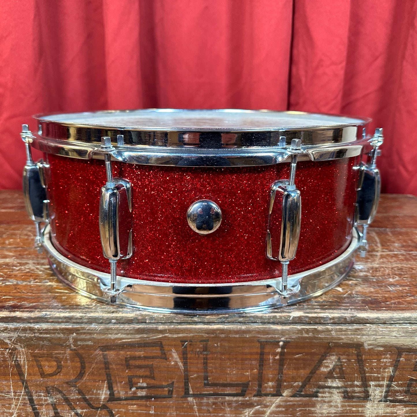 Vintage Star 5x14 Snare Drum Red Sparkle MIJ Tama Japan
