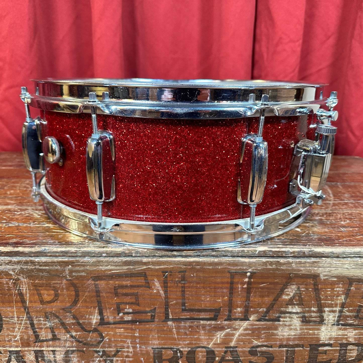 Vintage Star 5x14 Snare Drum Red Sparkle MIJ Tama Japan