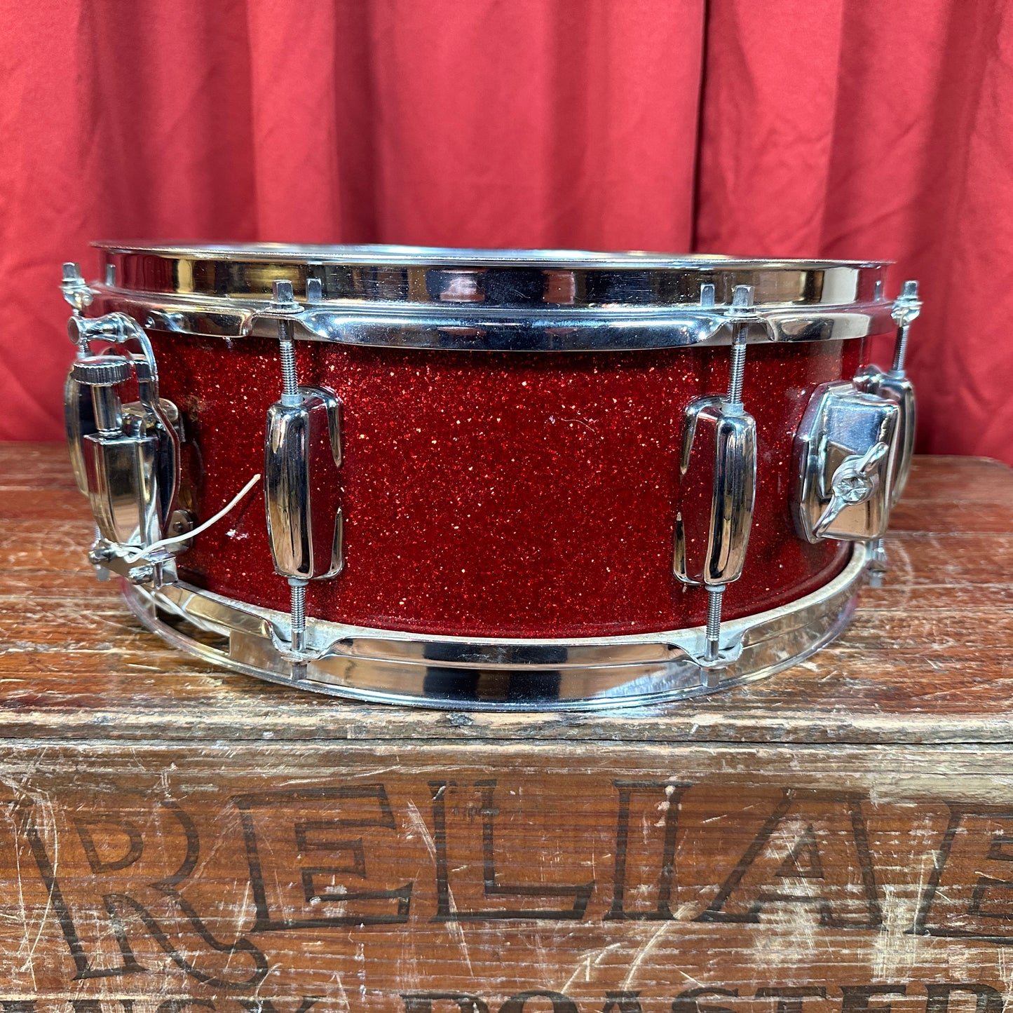 Vintage Star 5x14 Snare Drum Red Sparkle MIJ Tama Japan