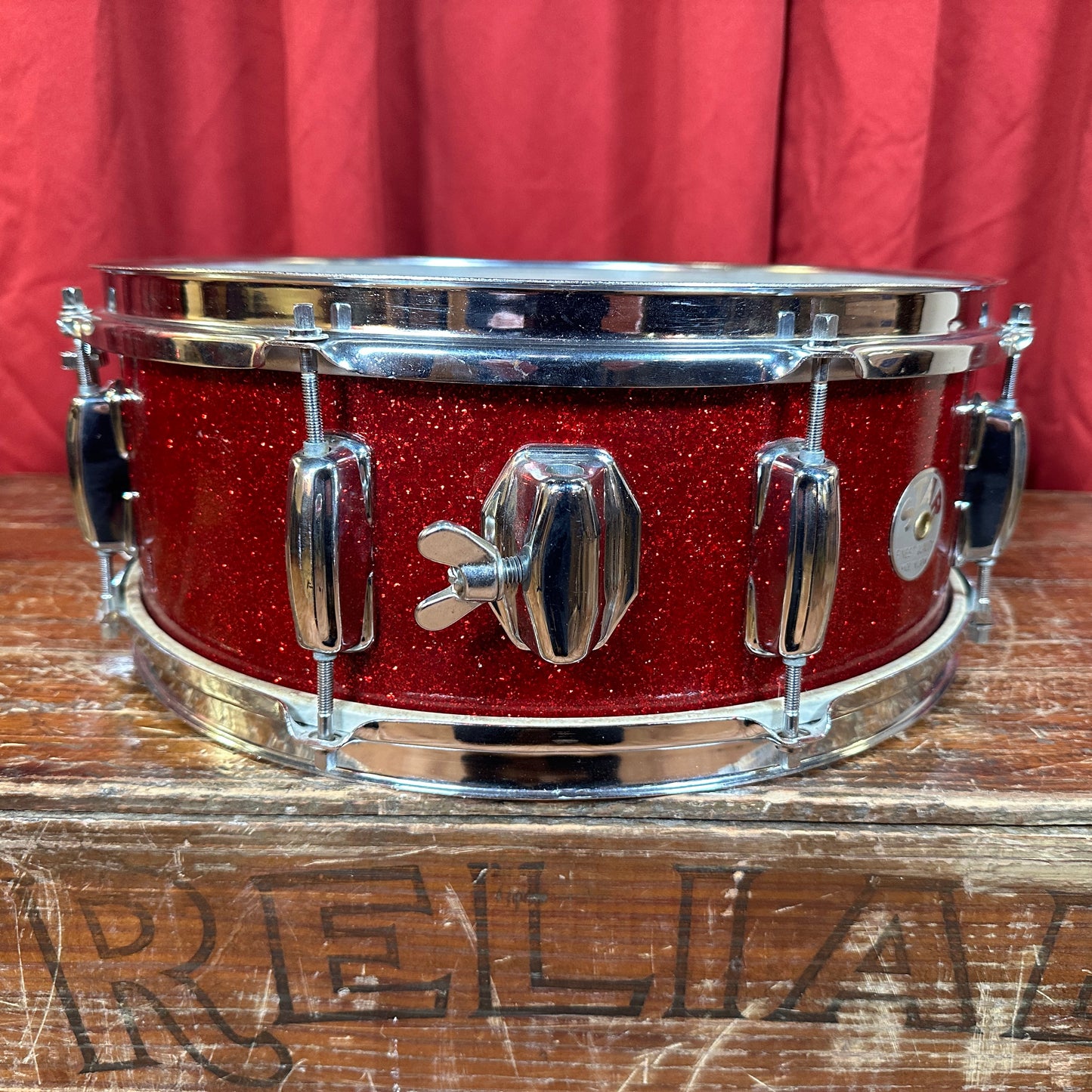 Vintage Star 5x14 Snare Drum Red Sparkle MIJ Tama Japan