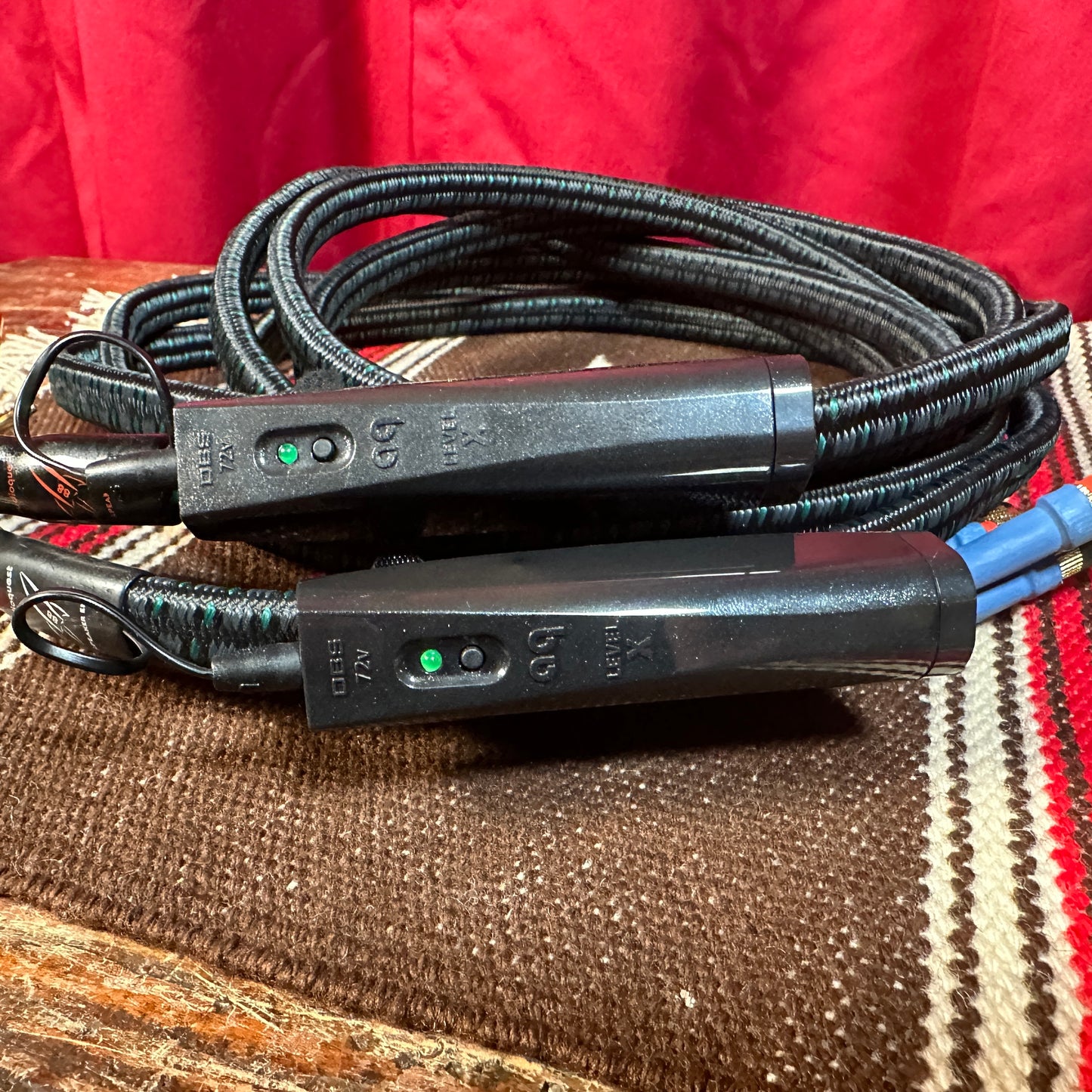 Audioquest Rocket 88 Full Range Speaker Cable Pair 8 Foot Nakamichi Banana Connectors