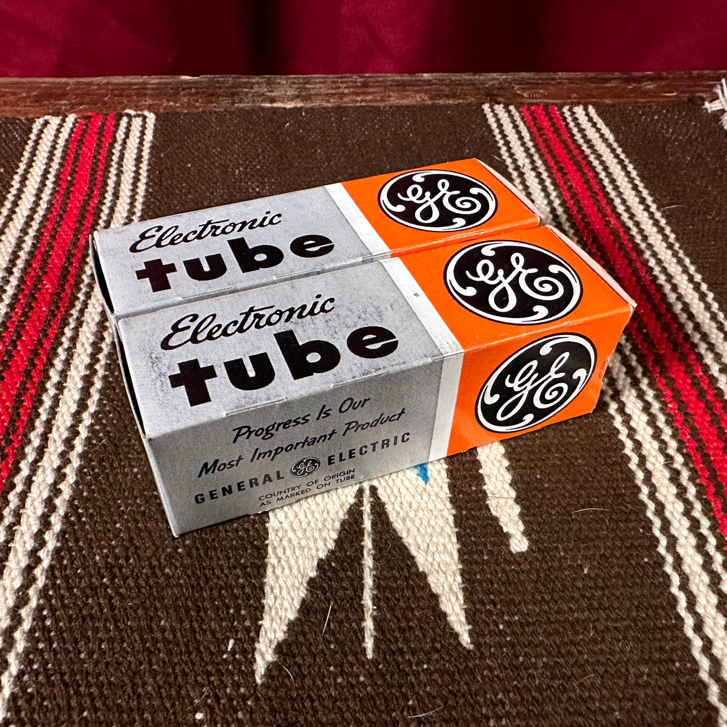 Vintage General Electric 6L6GC Amplifier Power Tubes Duet Set of 2 Made in USA GE #93