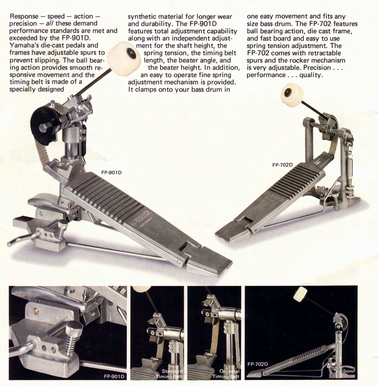 1980s Yamaha FP-910 Bass Drum Pedal Recording Custom Era Japan